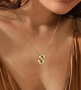 Statement Initial Pendant Necklace