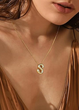 Statement Initial Pendant Necklace