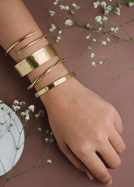 Minimalist Gold Modern Stackable Bracelets
